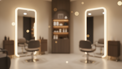 Luxury hair salon background